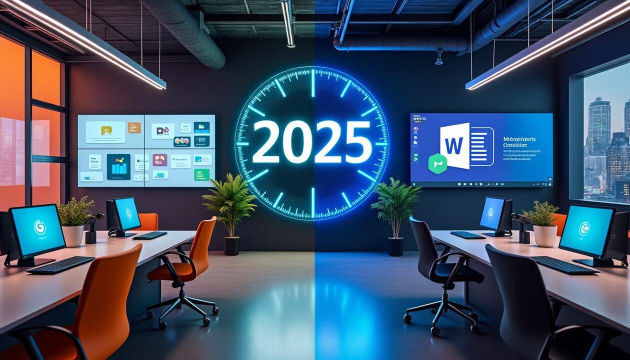 découvrez une comparaison complète entre google workspace et microsoft 365 pour 2025 : fonctionnalités, prix, avantages et conseils pour choisir l’outil le mieux adapté à vos besoins professionnels.