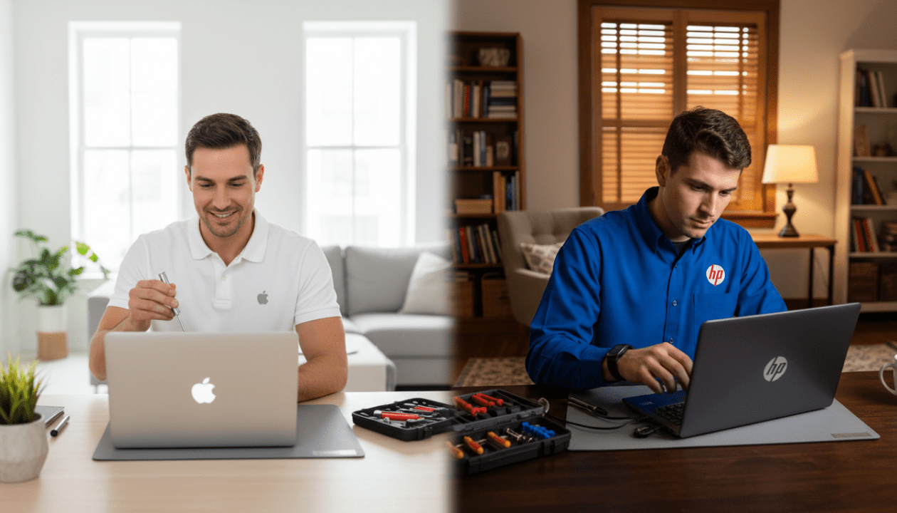 comparaison complète des services de dépannage informatique à domicile proposés par apple et hp. découvrez leurs avantages, tarifs et qualité d'assistance pour faire le meilleur choix.